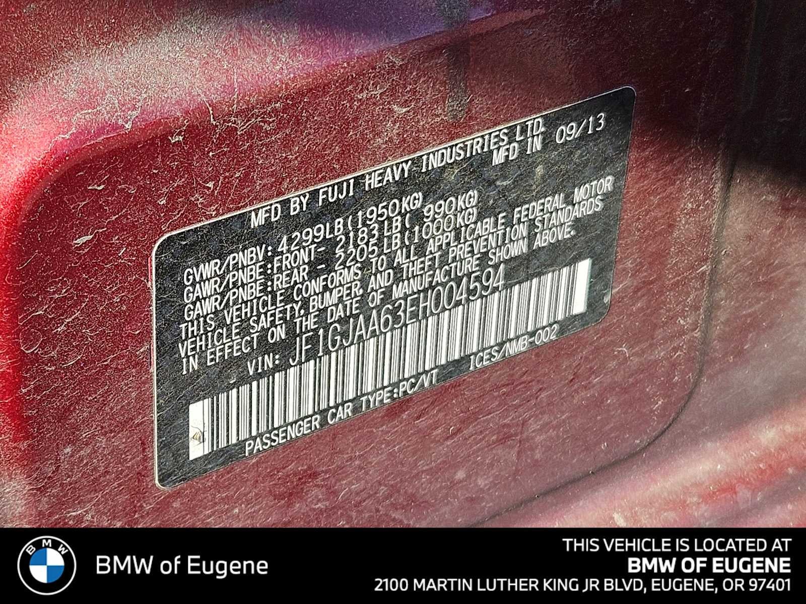 2014 Subaru Impreza 4dr Auto 2.0i