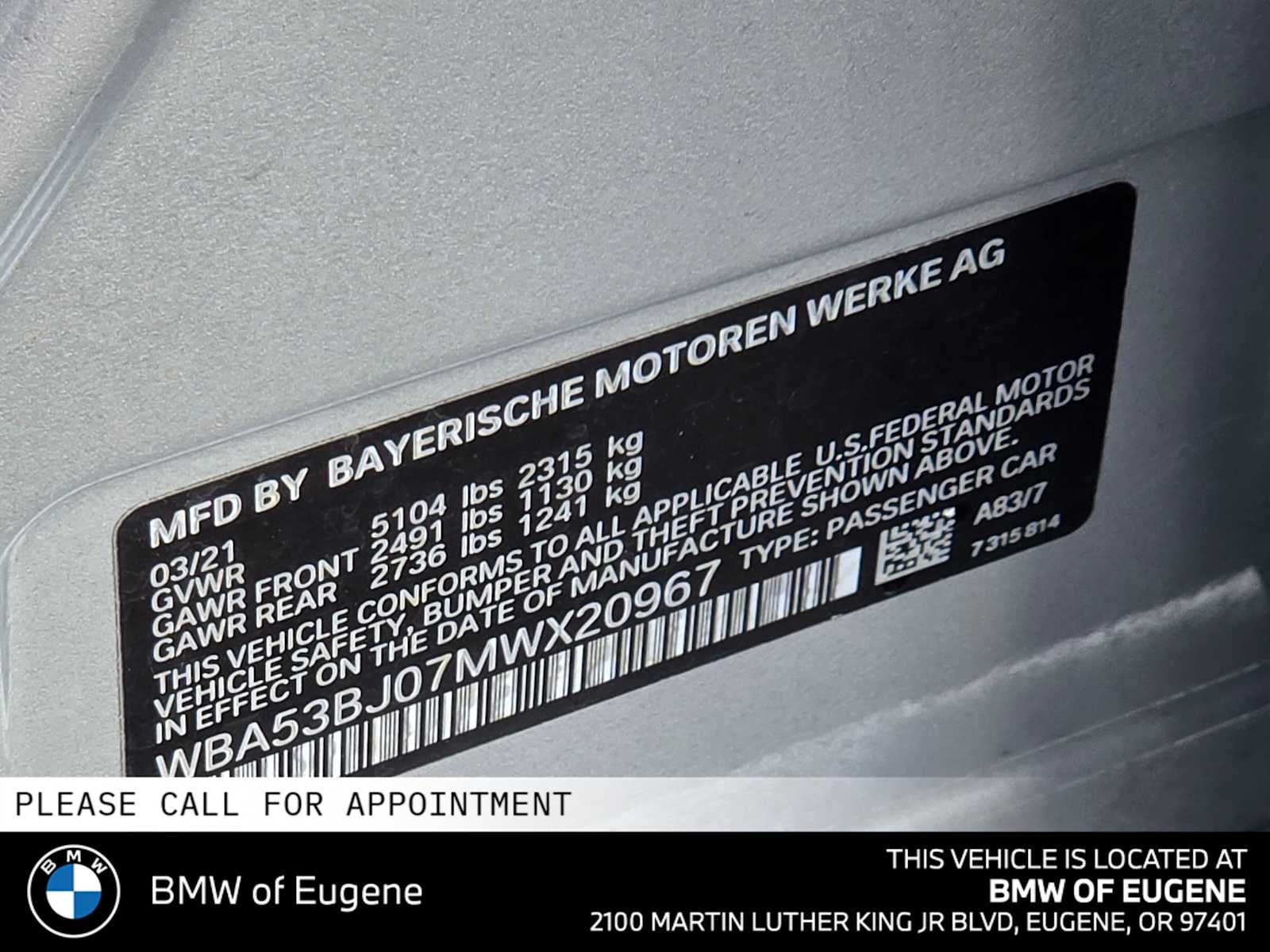 2021 BMW 5 Series 540i