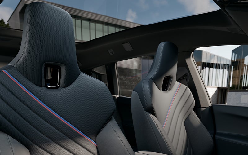 Interior seats and upholstery of the BMW iX M70. | BMW of Eugene in Eugene OR