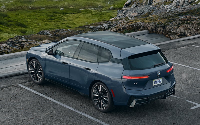 The BMW iX parked in a parking spot. | BMW of Eugene in Eugene OR