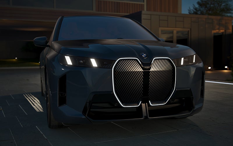 The BMW iX illuminated kidney grille. |BMW of Eugene in Eugene OR