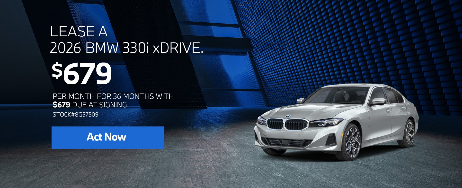2026 BMW 3 Series 330i NA xDrive Lease from $679/mo, $679 du