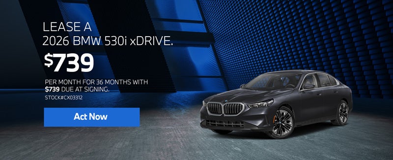 2026 BMW 5 Series 530i xDrive Lease from $739/mo, $739 due a