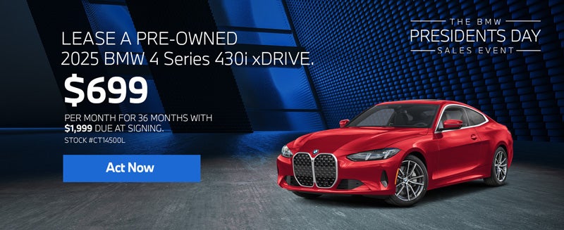 2025 BMW 4 Series 430i xDrive Lease for $699 per month for 3