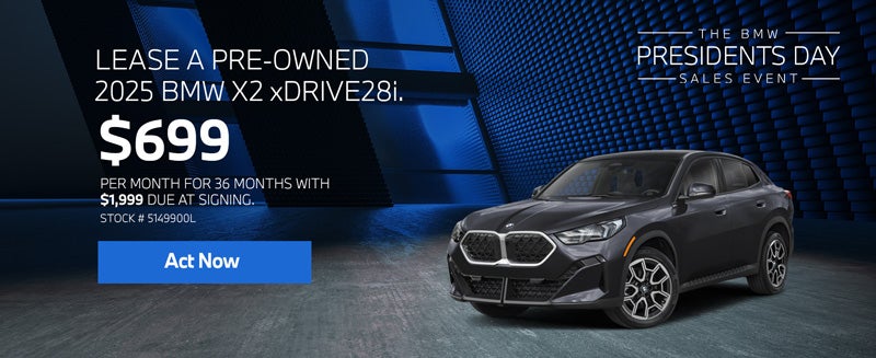 2025 BMW X2 xDrive28i Lease for $699 per month for 36 months