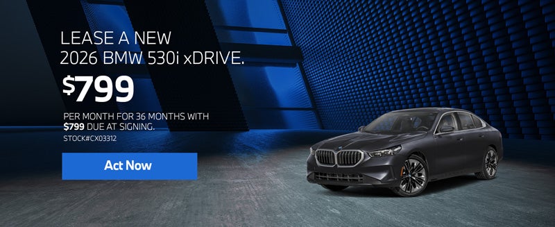 2026 BMW 530i xDrive Lease from $799/mo, $799 due at signing