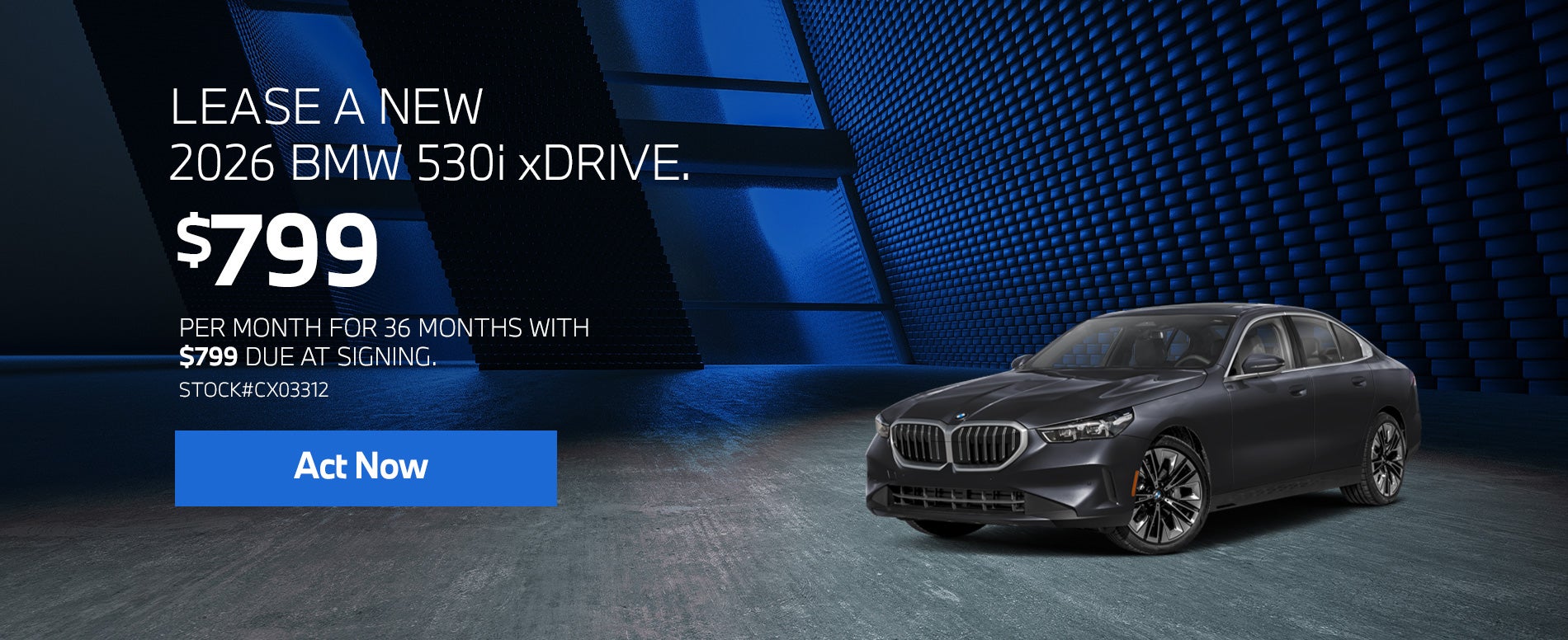 2026 BMW 530i xDrive Lease from $799/mo, $799 due at signing