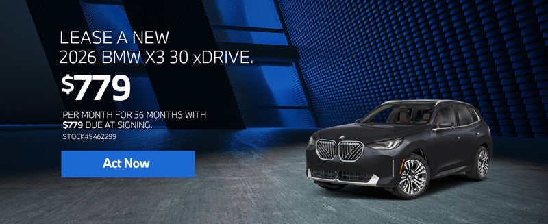 2026 BMW X3 30 xDrive Lease from $779/mo, $779 due at signin