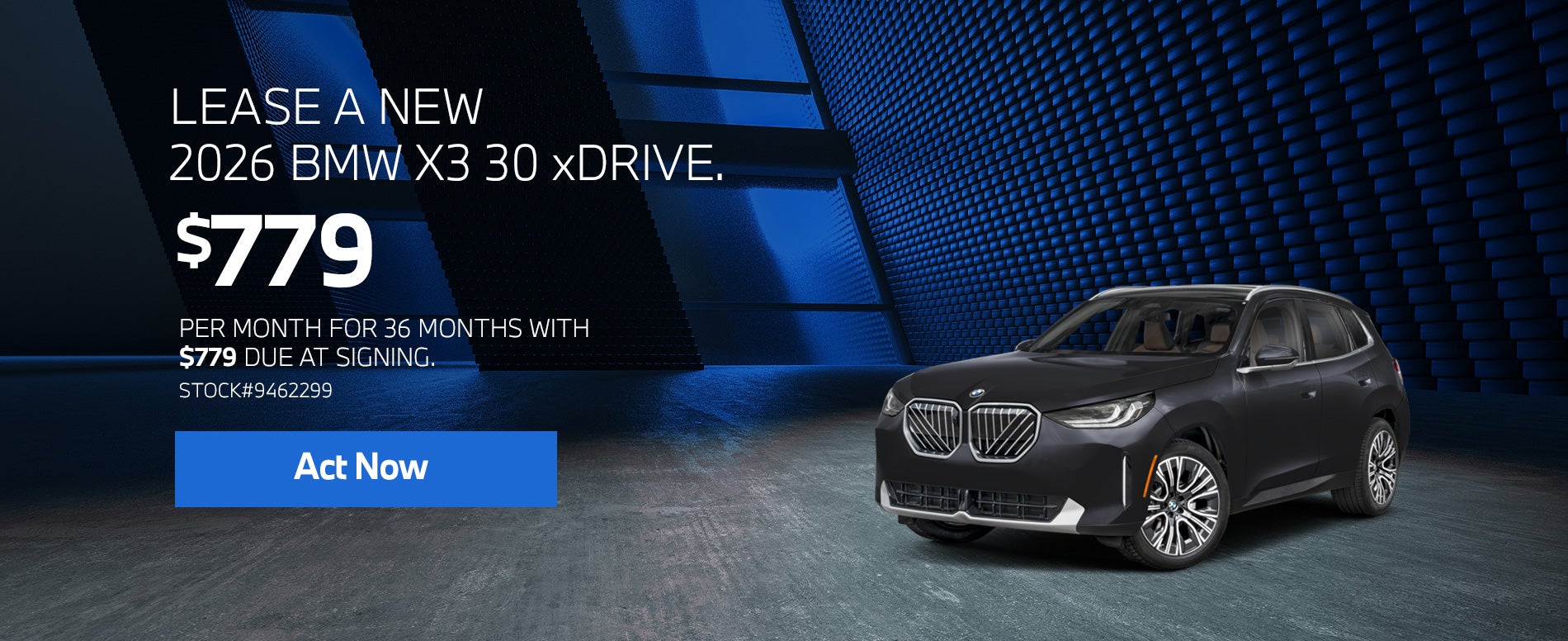 2026 BMW X3 30 xDrive Lease from $779/mo, $779 due at signin