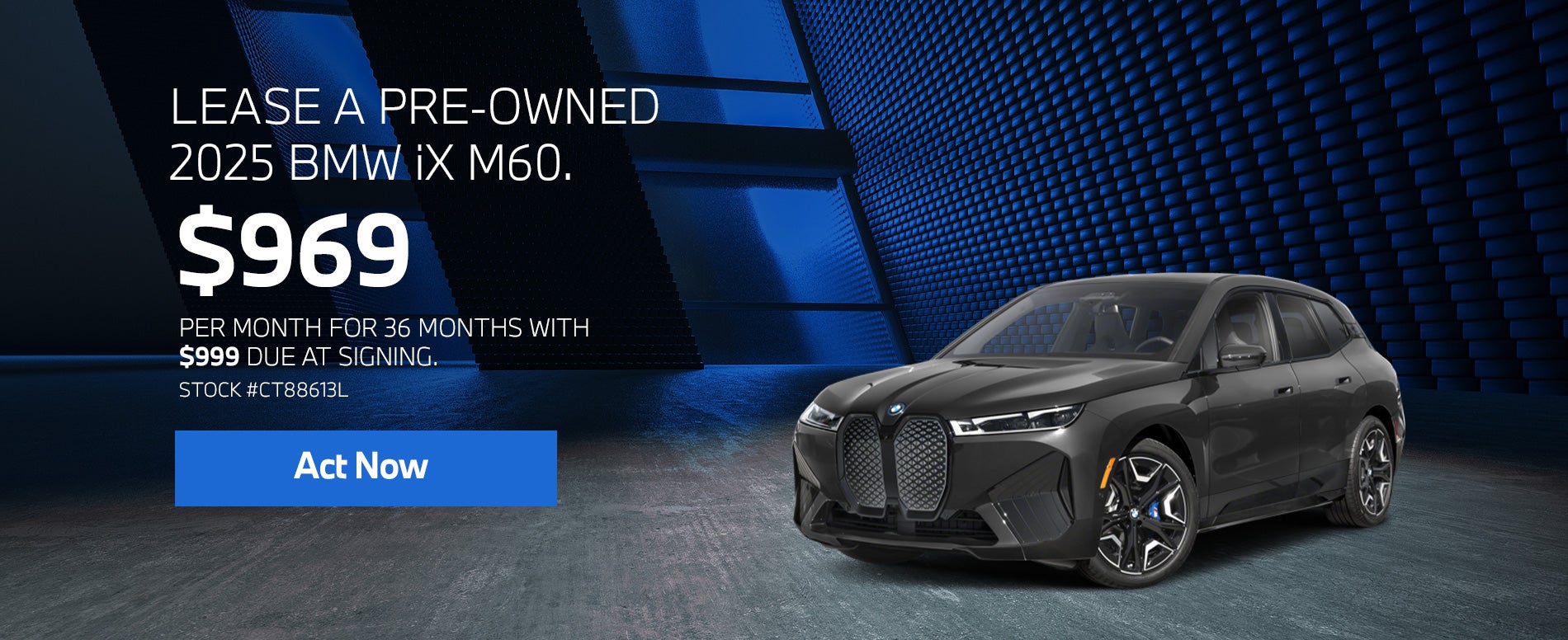 2025 BMW iX M60 Lease from $969/mo, $999 due at signing