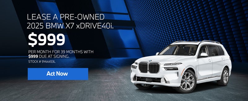 2025 BMW X7 xDrive40i Lease from $999/mo, $999 due at signin