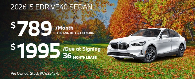 2026 i5 eDRIVE40 SEDAN: $789/mo